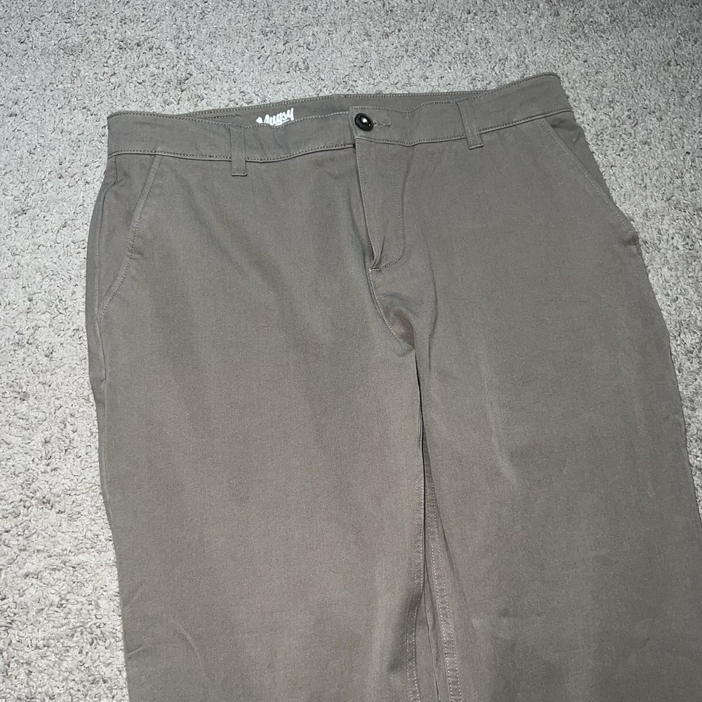 MENS MUGSY JEANS OLIVERS BROWN STRECH CHINO PANTS SIZE 35x30 STRETCH PREP
